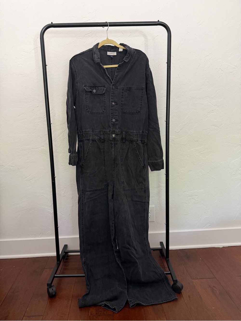 Universal Thread Washed Black Denim Jumpsuit